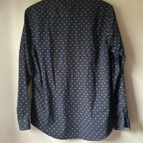 7 Diamonds Shirt Men's Size L Navy Blue Button Up Long Sleeve - Picture 2 of 7